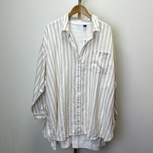 Bundle NEW Old Navy 3X Linen Blend T-Shirt + Button Up Shirt